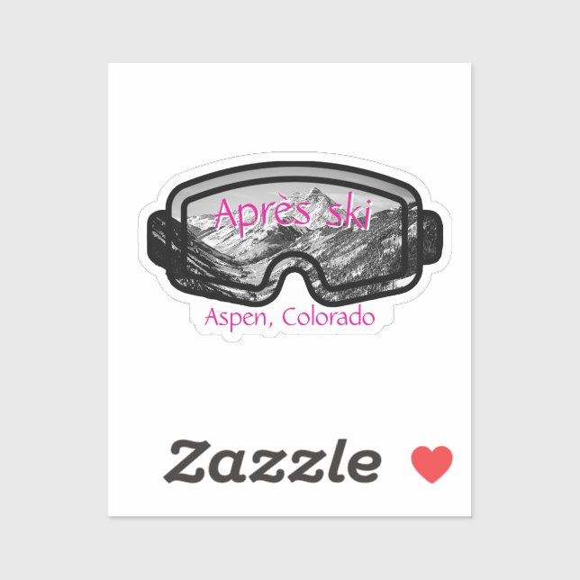 Custom-Cut Vinyl Aspen Apres Sticker (Feuille)