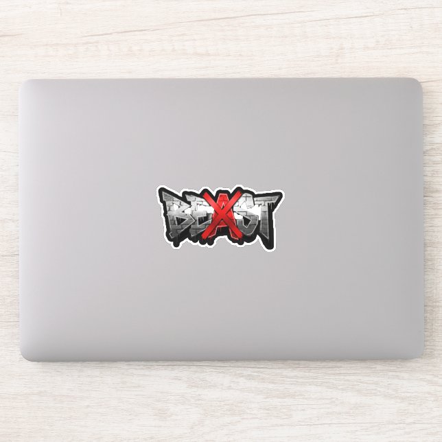 Custom-Cut Vinyl BEAST Logo Sticker (Ordinateur)