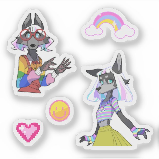 Custom-Cut Vinyl Sticker (Devant)