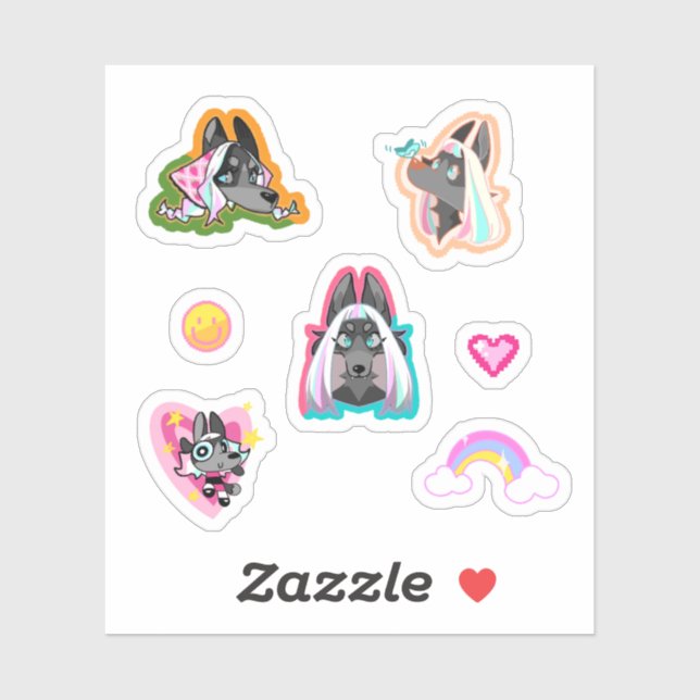 Custom-Cut Vinyl Sticker (Feuille)