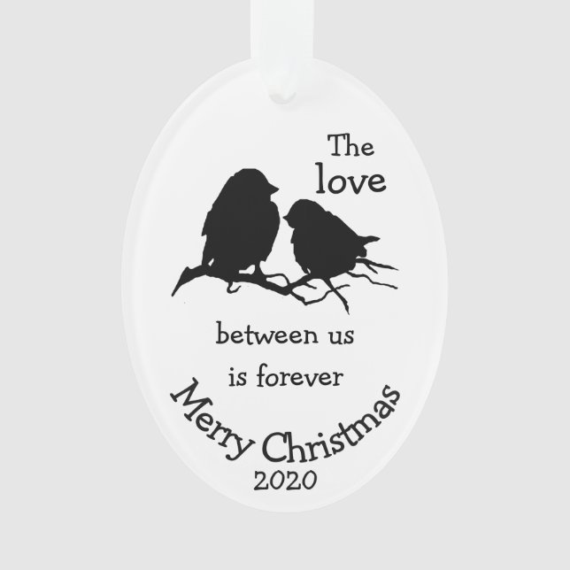 Custom Dated Christmas Love Between us Citation (devant)