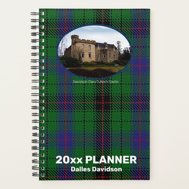 Custom Davidson Scottish Clan Castle Tartan Hebdom (Devant)