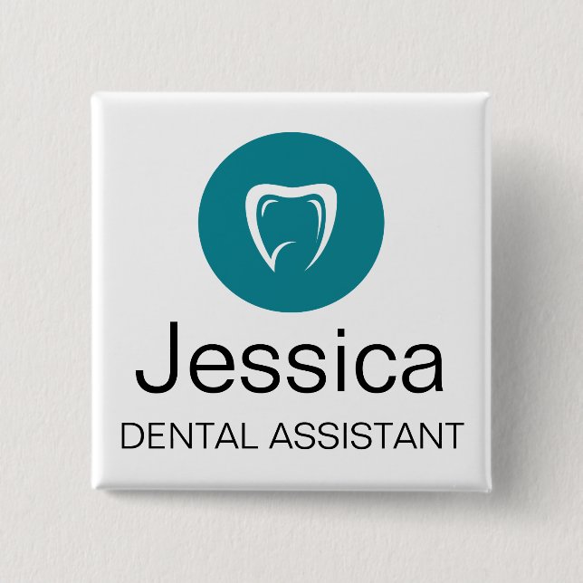 Custom Dental Assistant Name Badge Tooth Logo (Devant)