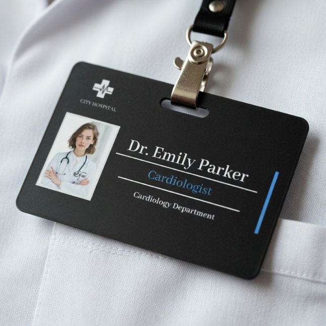 Custom Doctor ID Badge Template | Photo (Créateur téléchargé)