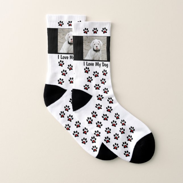Custom Dog Photo Socks (Paire)