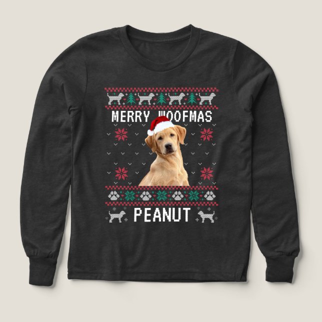 Custom Dog Ugly Christmas Sweatshirt with Photo (Motif recto)