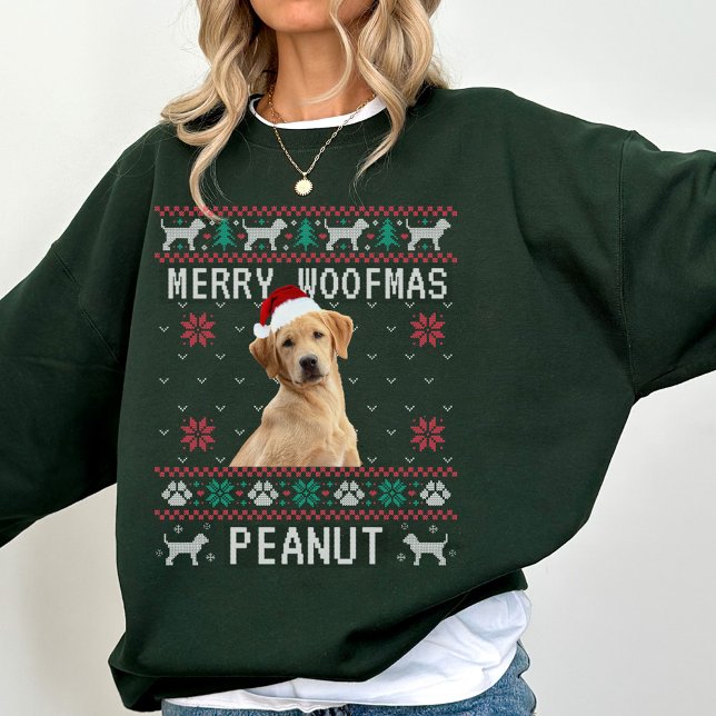 Custom Dog Ugly Christmas Sweatshirt with Photo (Créateur téléchargé)