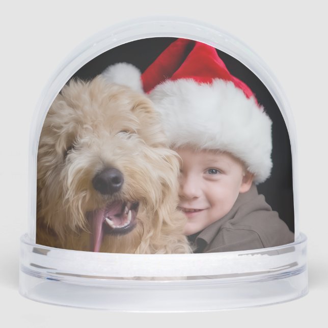 Custom Double-Sided Photo Holiday Snow Globe  (Avant)