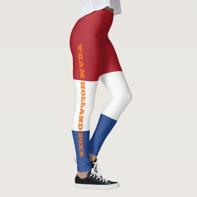 Custom Dutch Flag Team Holland 20XX Leggings (Droite)