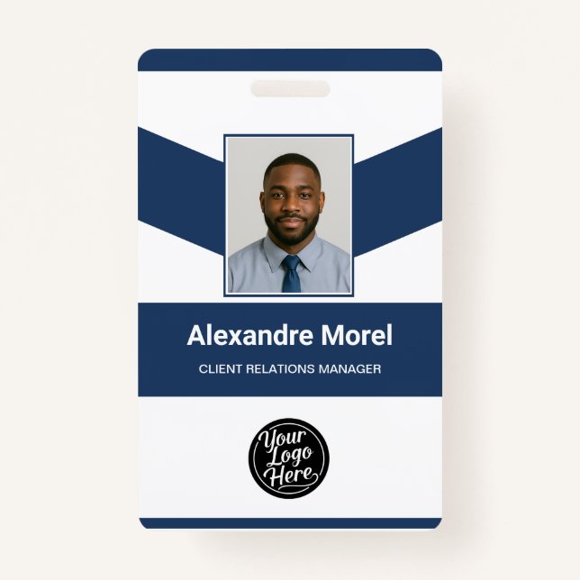 Custom Employee Badge with Photo, Logo & Barcode (Devant)