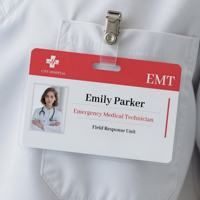 Custom EMT ID Badge Template | Emergency Medical  (Créateur téléchargé)