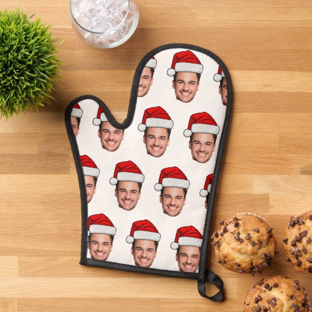 Custom Face Photo Santa Hat Christmas (De haut en bas)
