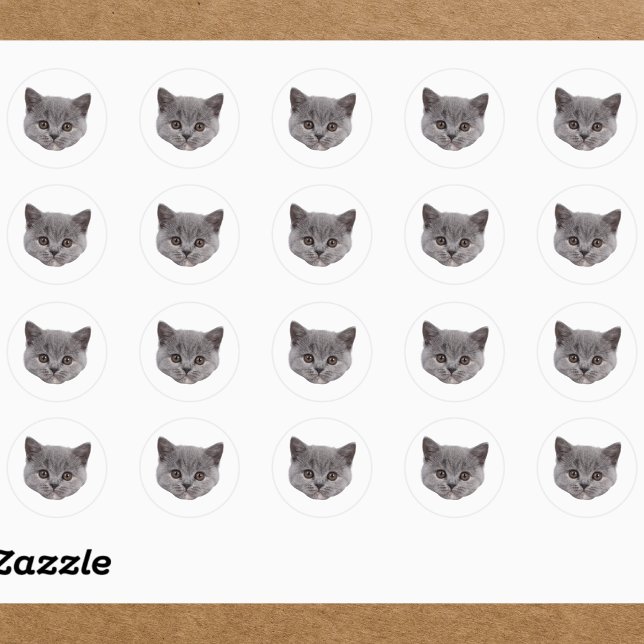 Custom Face Stickers Personalized Cat Face Photo (Créateur téléchargé)