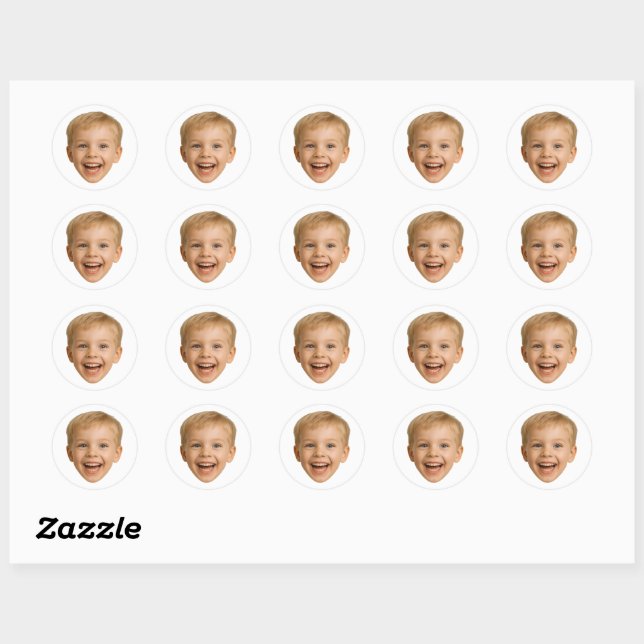 Custom Face Stickers Personalized Face Photo (Feuille)