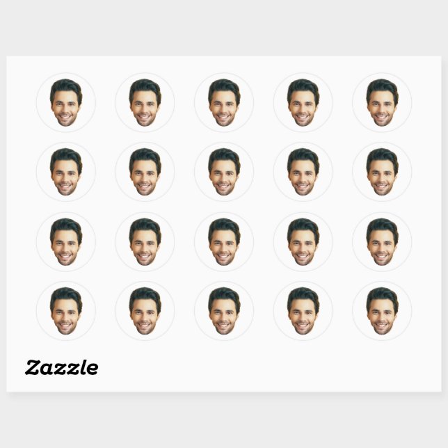 Custom Face Stickers Personalized Face Photo (Feuille)