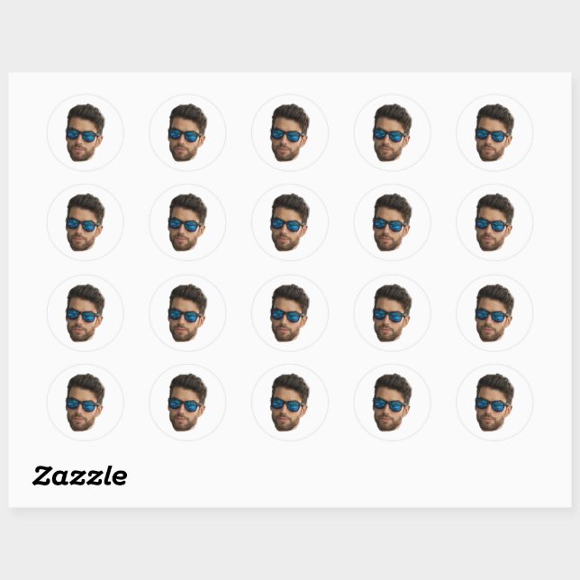 Custom Face Stickers Personalized Face Photo (Feuille)