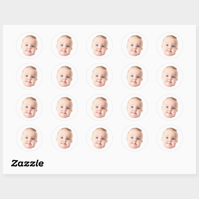 Custom Face Stickers Personalized Face Photo (Feuille)