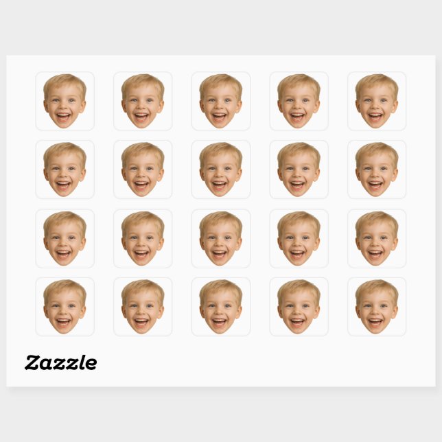 Custom Face Stickers Personalized Face Photo (Feuille)