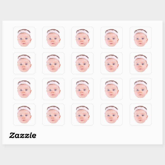 Custom Face Stickers Personalized Face Photo (Feuille)