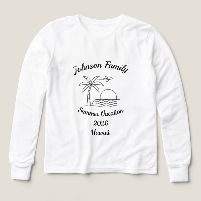Custom Family Reunion Beach Summer Vacation White (Motif recto)