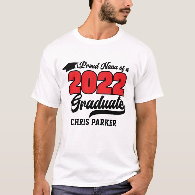 CUSTOM Fière Nana d'un T-shirt diplômé 2022 (Devant)