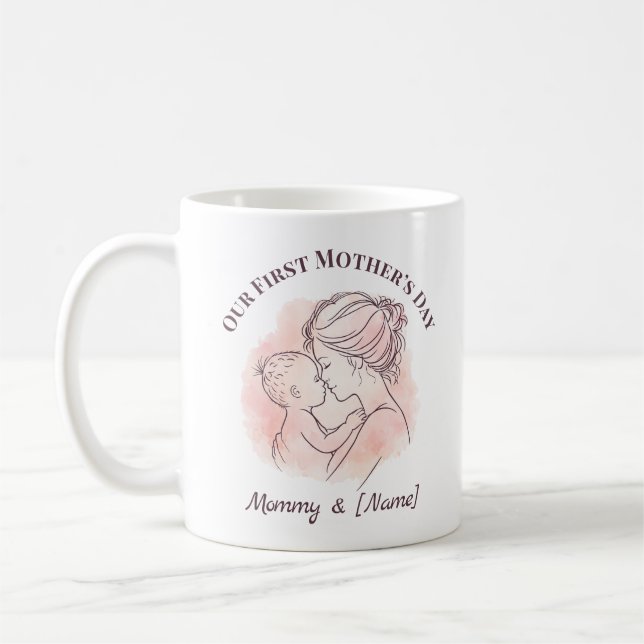 Custom First Mother’s Day Mug for New Mom (Gauche)