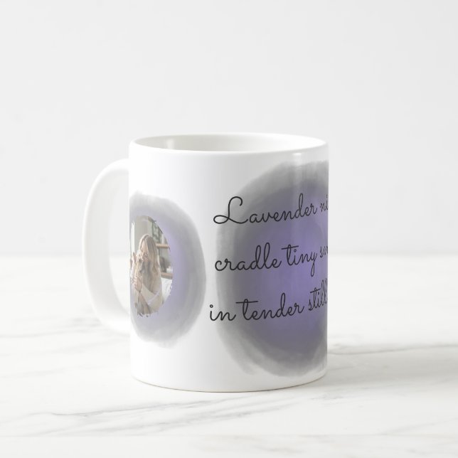 Custom French Bulldog Mug in Lavender Watercolor (Devant gauche)