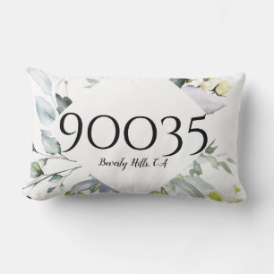 Custom Garden Green City State Zip Lumbar Coussin