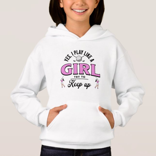 Custom Golf Jouer Comme une fille Drôle inspirant (Devant)