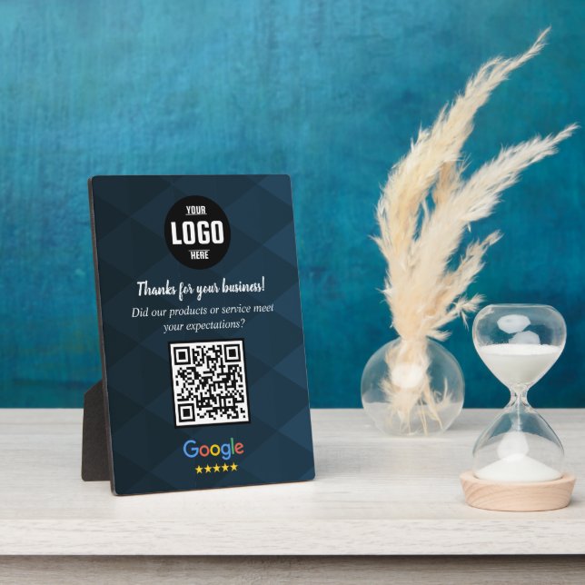 Custom Google Review QR Code Business Plaque (Côté)