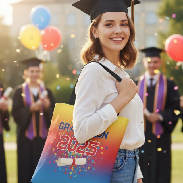 Custom Graduation Tote Bag - Canvas Tote with Date (Créateur téléchargé)