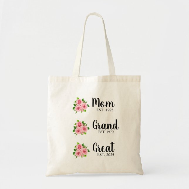 Custom Great Grandma Tote Bag Personalized Grandma (Devant)