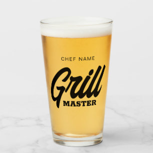 Custom Grill Master bière verre pour le chef BBQ