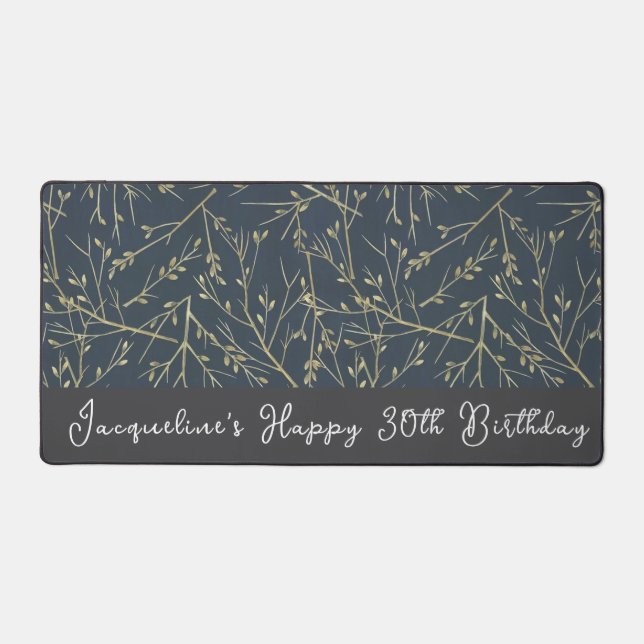 Custom Happy 30th Birthday Feuilles (Recto)