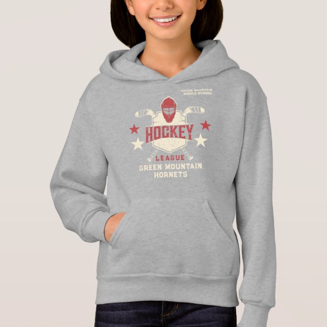 Custom Hockey School Club League Nom Numéro (Devant)