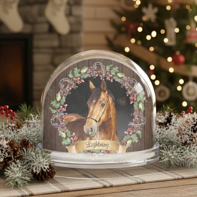 Custom Horse Photo Rustic Christmas (Créateur téléchargé)