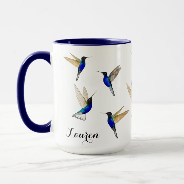 Custom Hummingbirds Mug (Gauche)