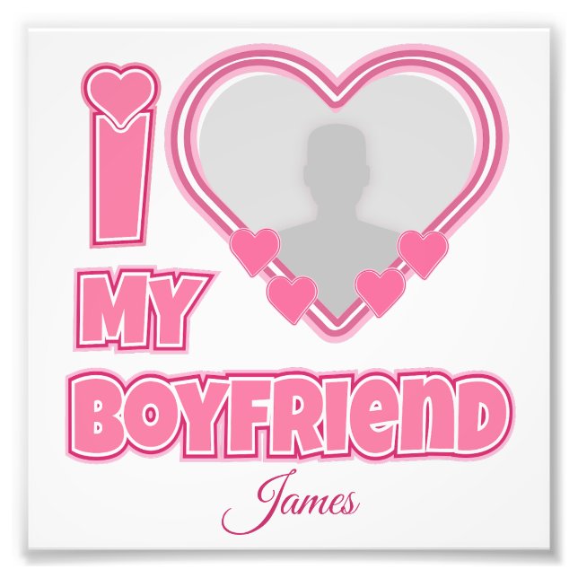 Custom I Love My Boyfriend - Ajouter photo et nom (Devant)
