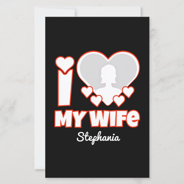 Custom I Love My Wife - Ajouter Nom & Photo (Devant)