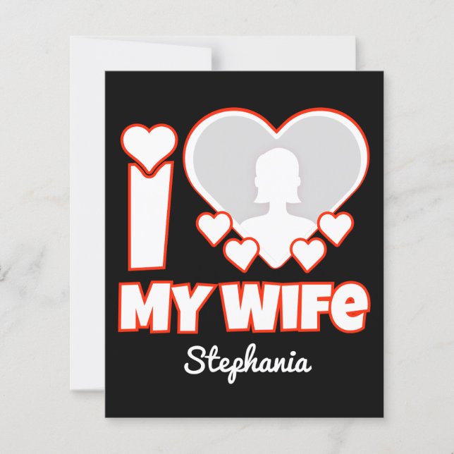 Custom I Love My Wife - Ajouter Nom & Photo (Devant)