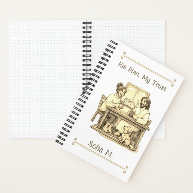 Custom Jesus & Coffee Sepia Luxury Journal (À l'intérieur)