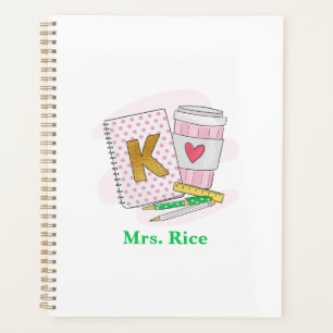 Custom Kindergarten enseignant Pink Dot Livre Café