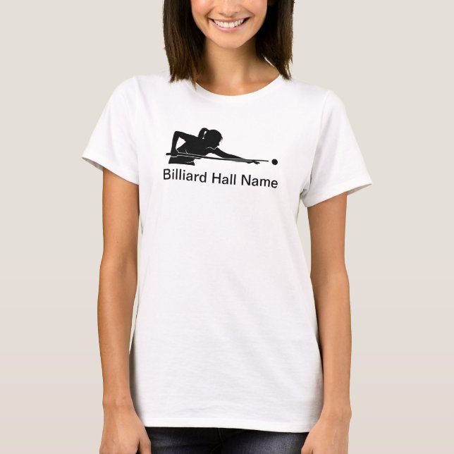 Custom Ladies Billiard Hall Tshirts (Devant)