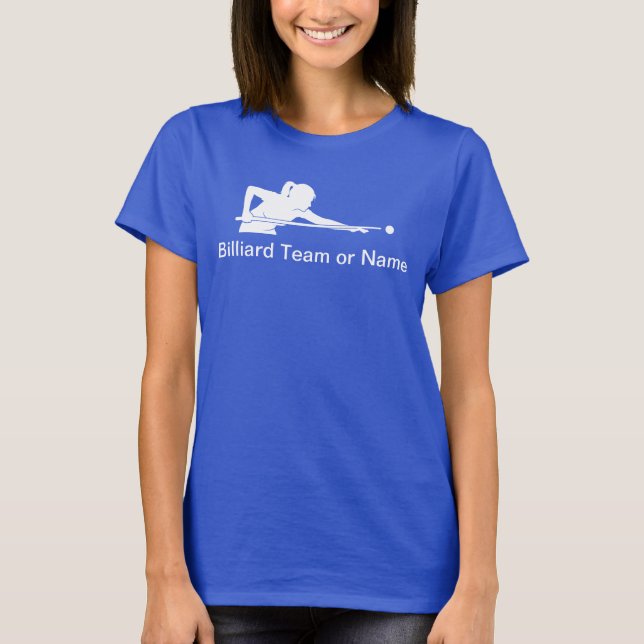 Custom Ladies Billiards Pool League Team Tshirts (Devant)
