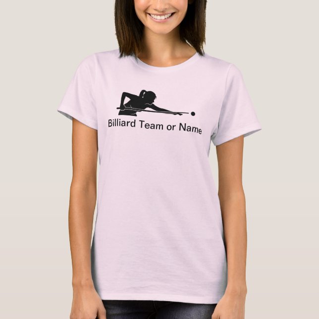 Custom Ladies Billiards Pool League Team Tshirts (Devant)