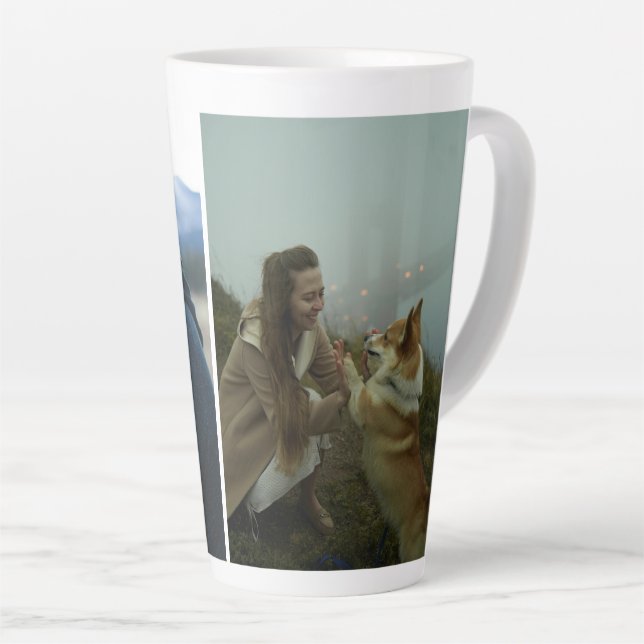 Custom Latte Mug with Two-Photo Gallery (Angle droit)