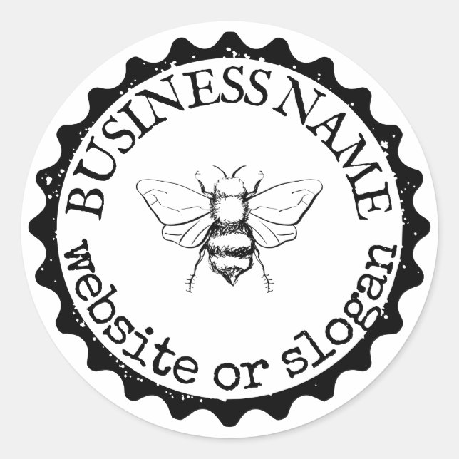 Custom Logo Bumblebee Farmhouse Stickers (Devant)