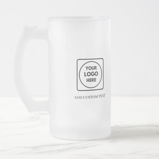 Custom Logo Frosted Beer Promo No Min mug (Gauche)
