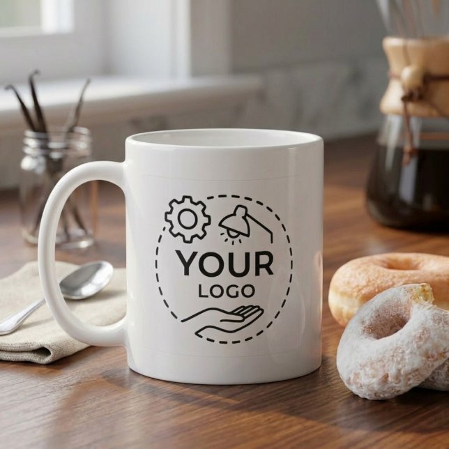 Custom Logo Mug for Company - Simple Promotional  (Créateur téléchargé)