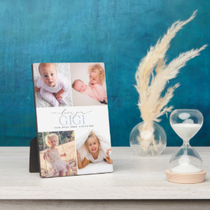 Custom Love You Gigi 4 Photo Collage Plaque